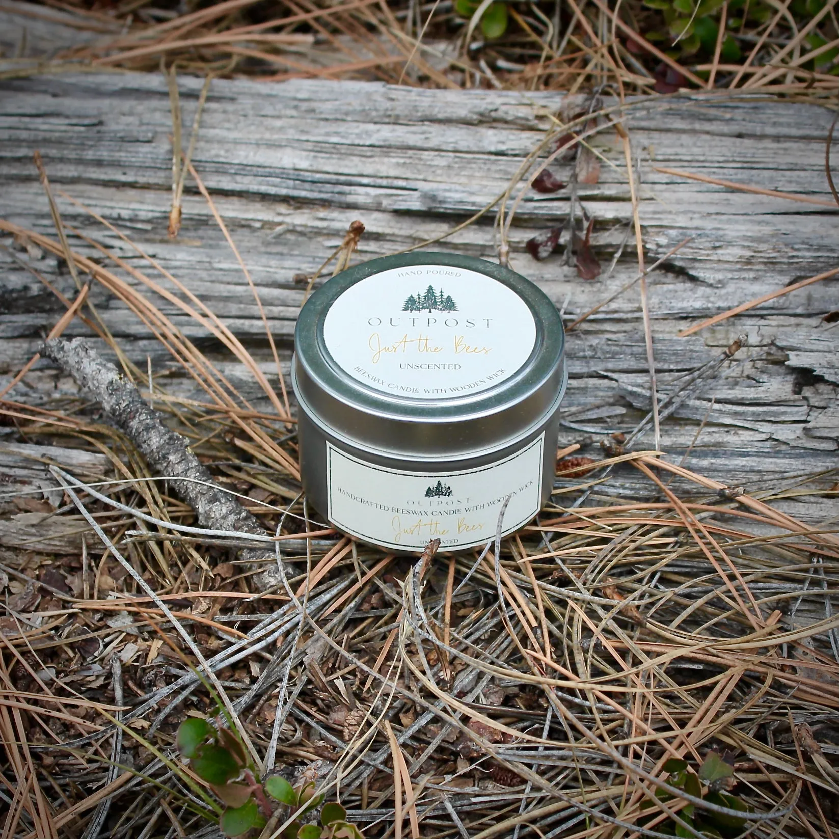Travel Tin Beeswax Candles with Wooden Wicks