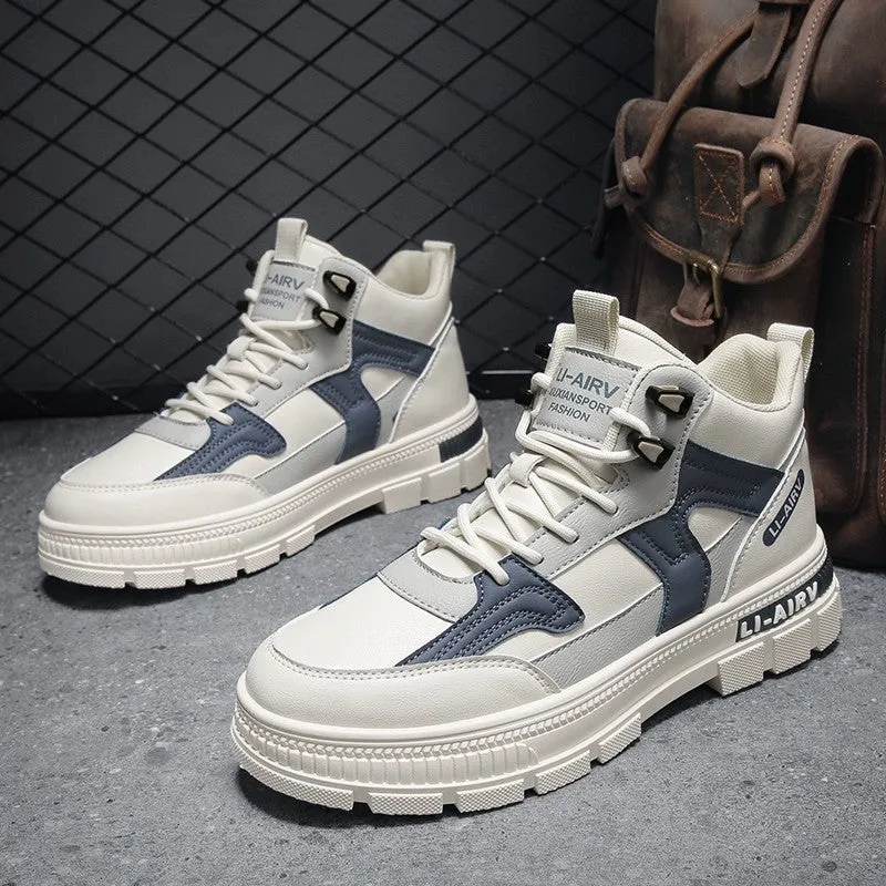 Trendy Plus Size Men's High Top Board Shoes - Stylish Footwear