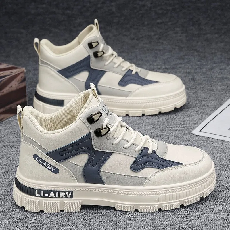 Trendy Plus Size Men's High Top Board Shoes - Stylish Footwear