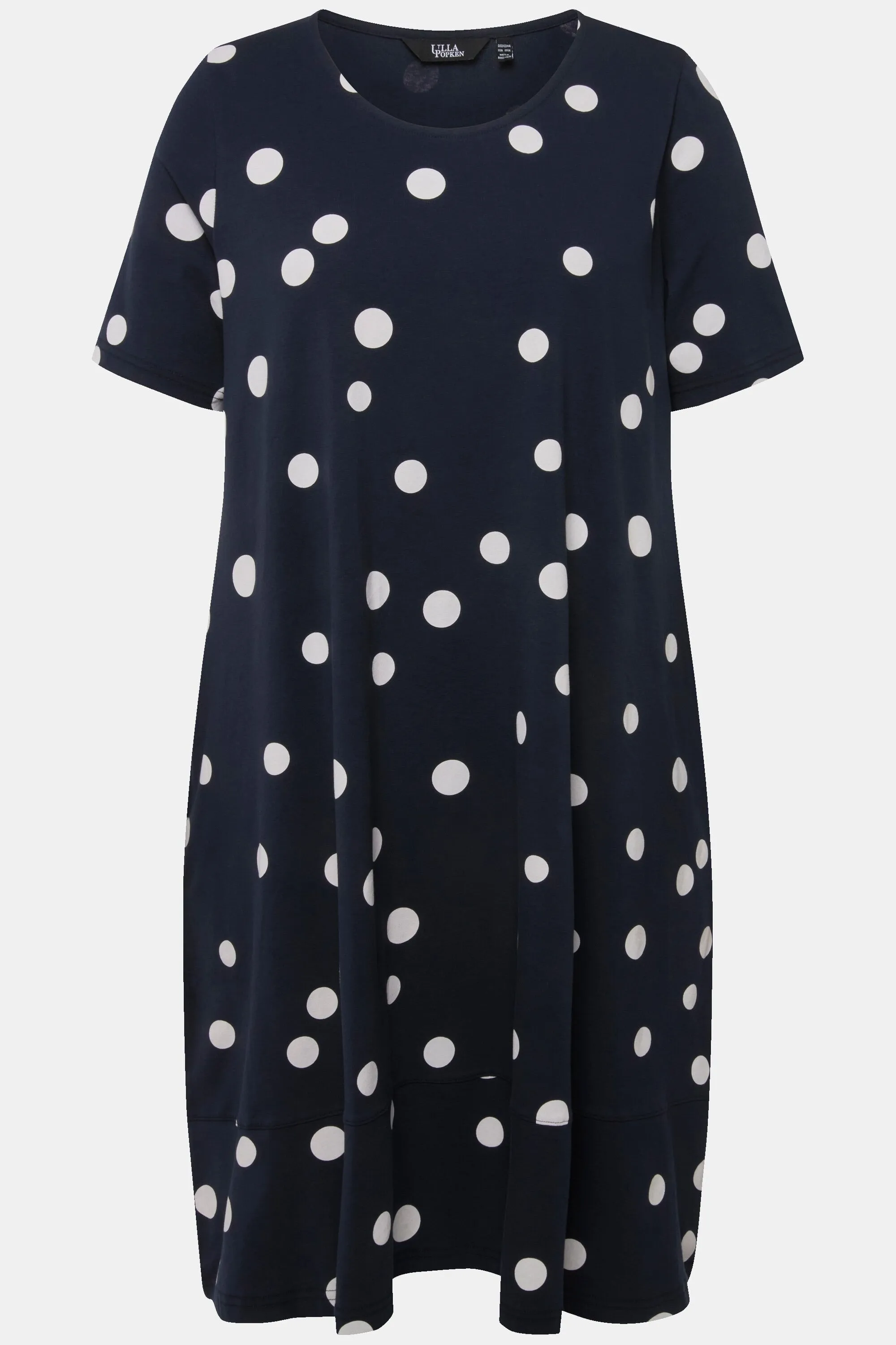 Ulla Popken Polka Dot Dress in Navy