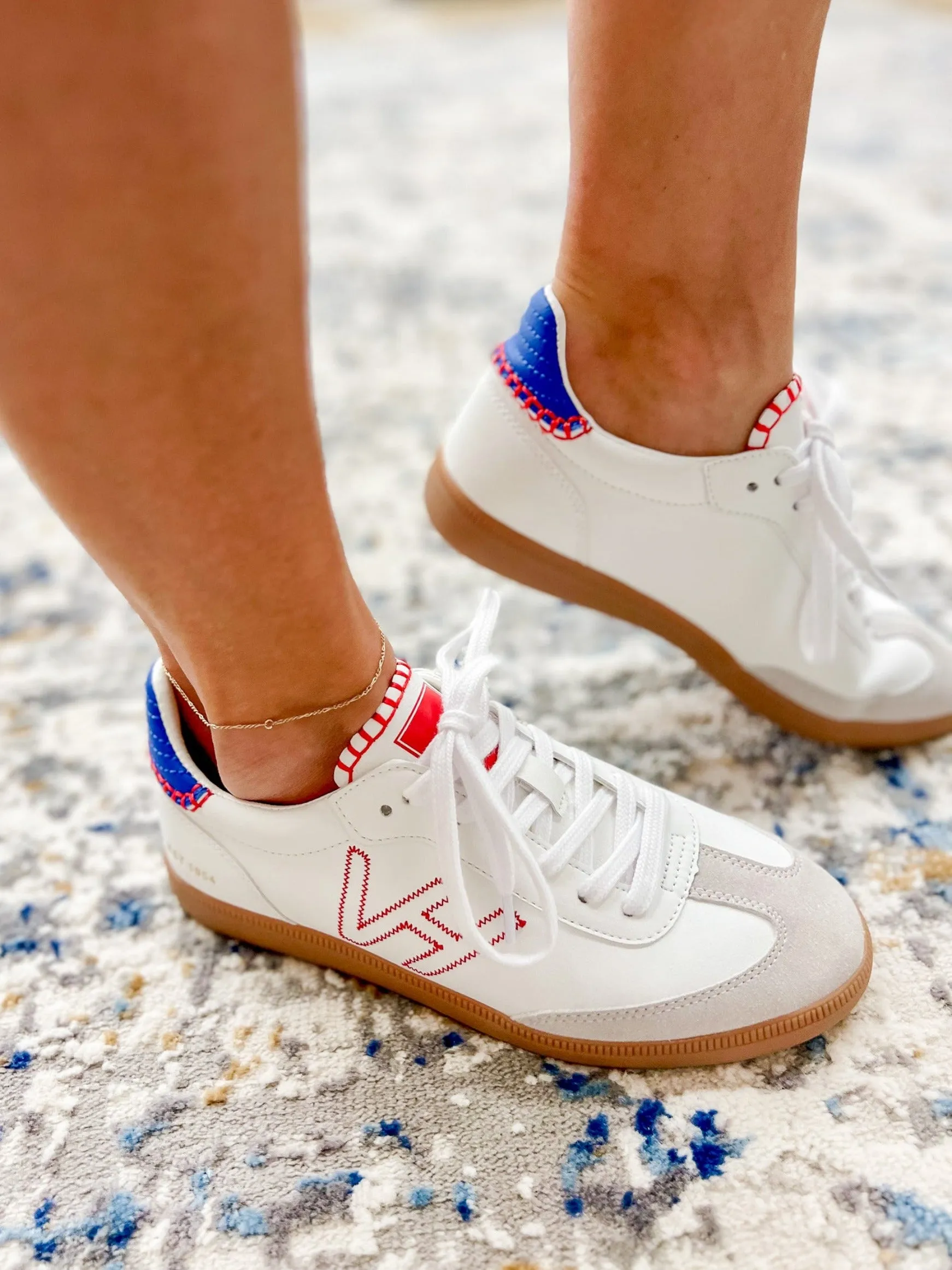 Vintage Havana "The Crisp 13" Low Top Sneaker, Red/Royal