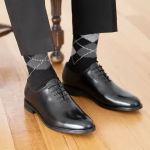 Washington Oxford Leather Business Shoes original Cow Leather in Black