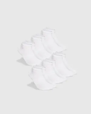 White Ankle Socks 6-Pack