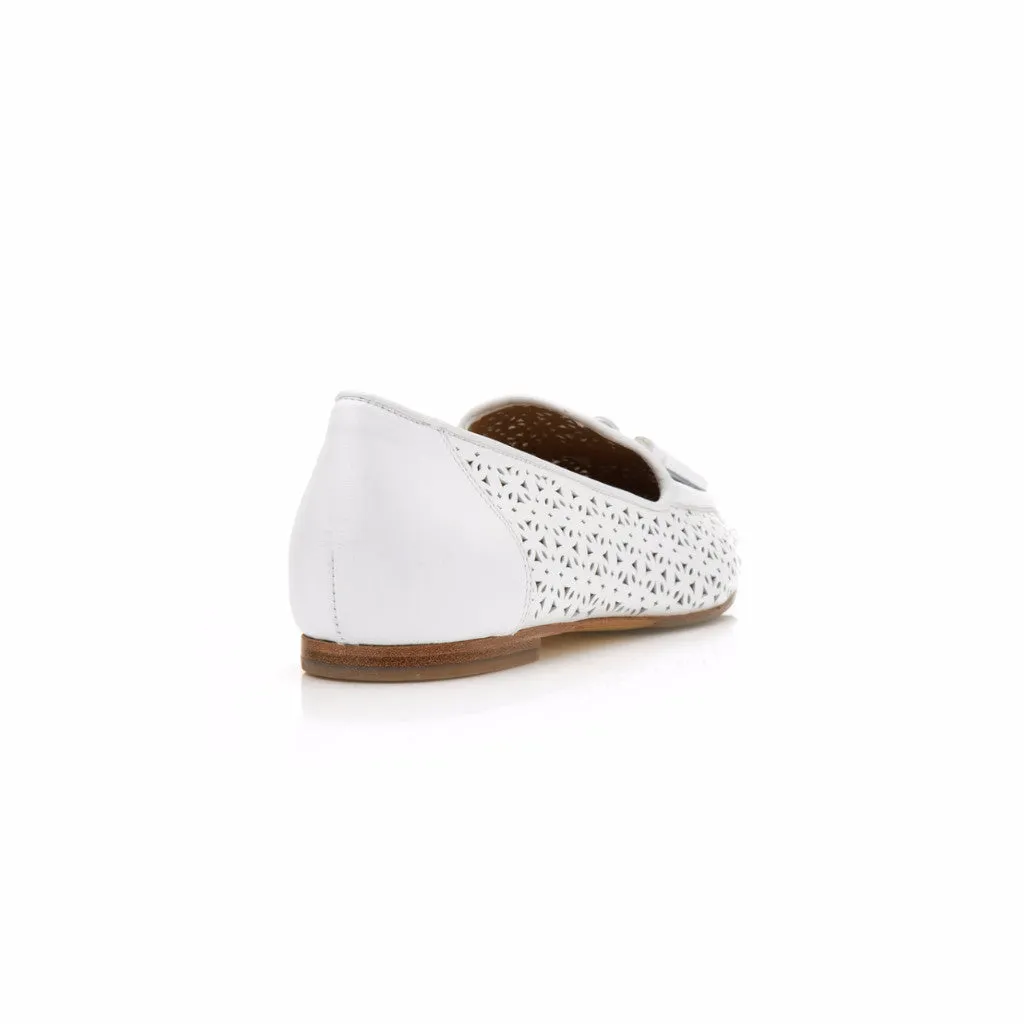 White Nappa Tassel Loafer