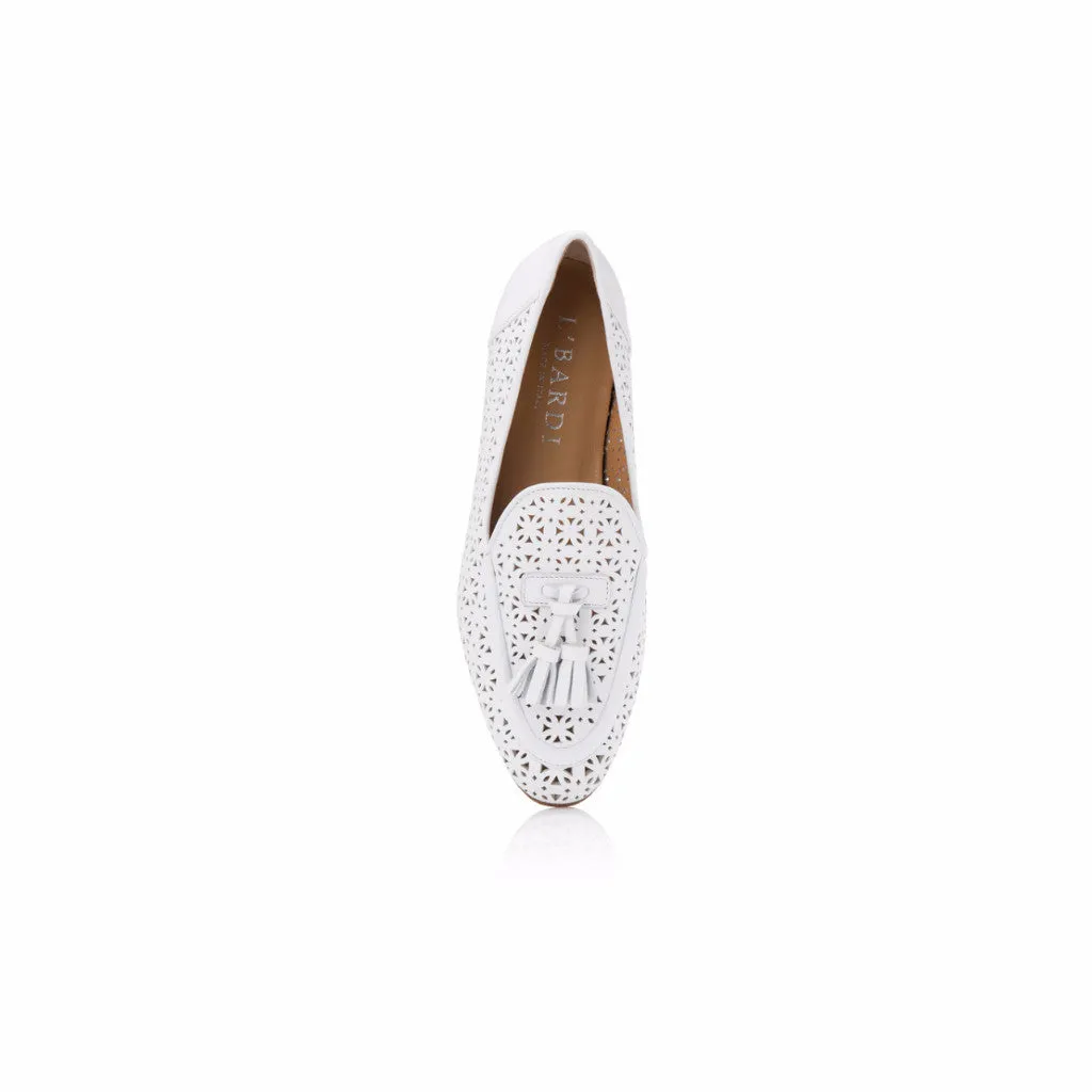 White Nappa Tassel Loafer