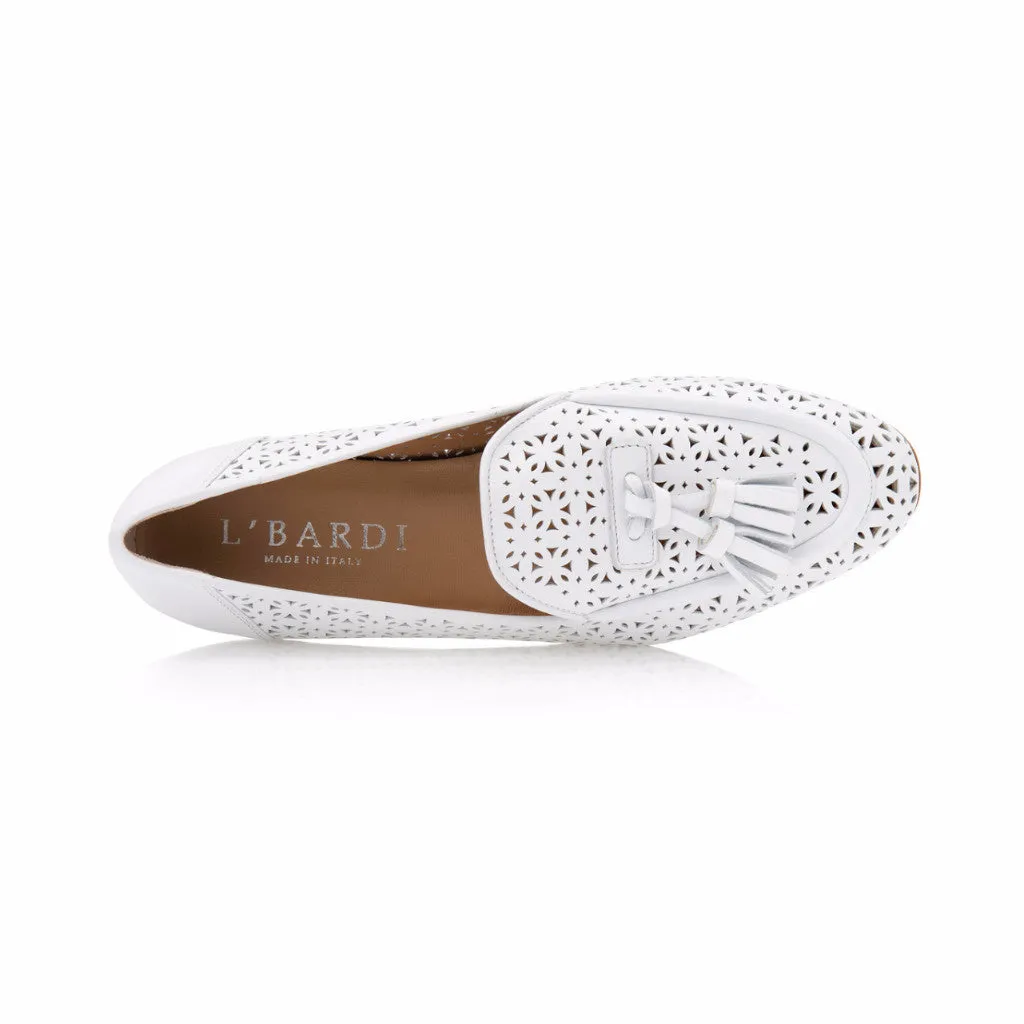 White Nappa Tassel Loafer