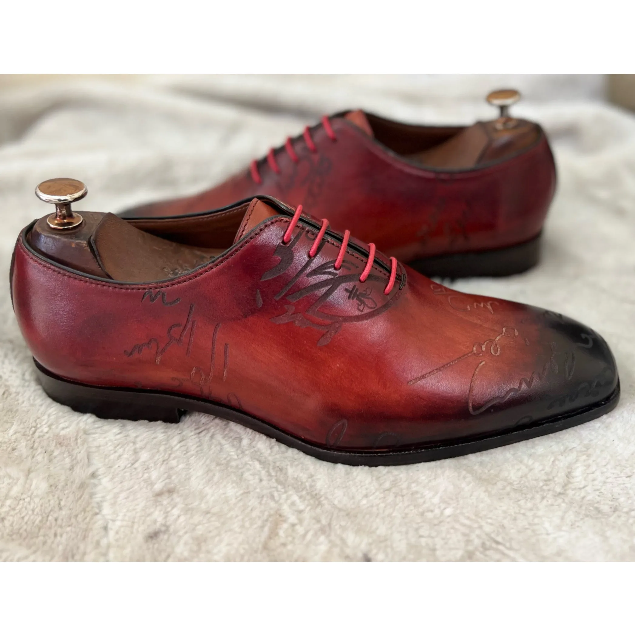 Wholecut Oxfords Signature Hand Finished Bordo