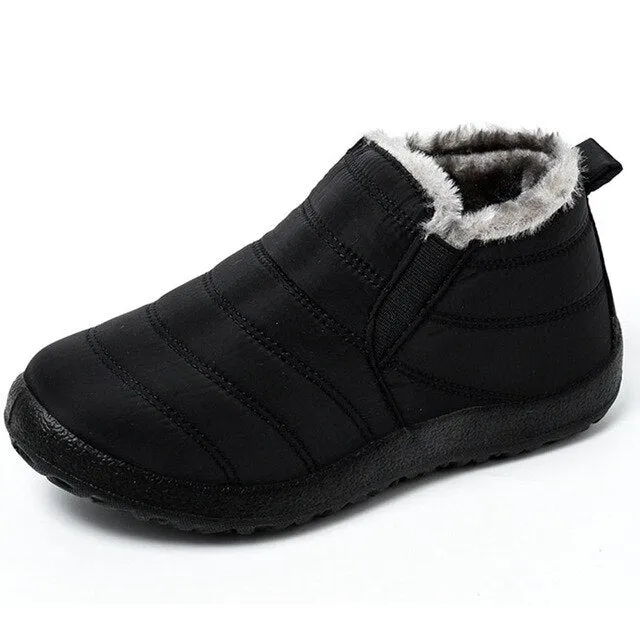 Winter Casual Shoes Women Warm Fur Ankle Sneakers