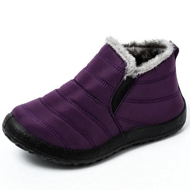 Winter Casual Shoes Women Warm Fur Ankle Sneakers
