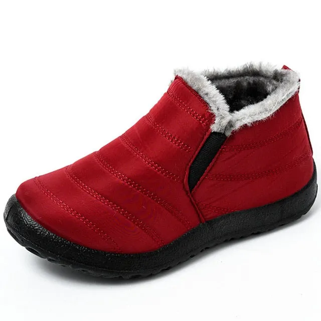 Winter Casual Shoes Women Warm Fur Ankle Sneakers