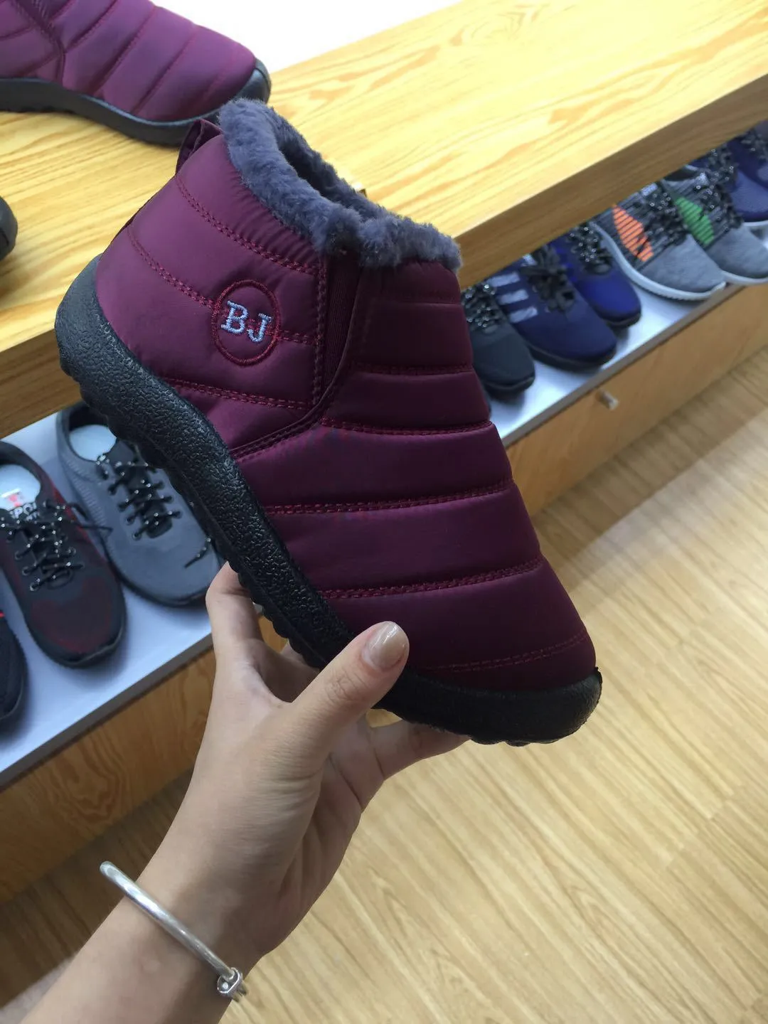 Winter Casual Shoes Women Warm Fur Ankle Sneakers