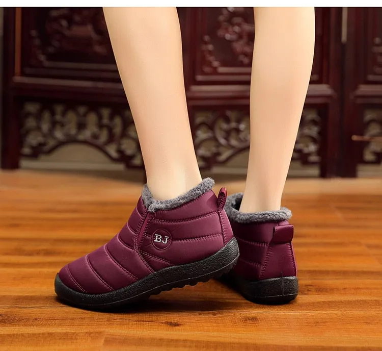 Winter Casual Shoes Women Warm Fur Ankle Sneakers