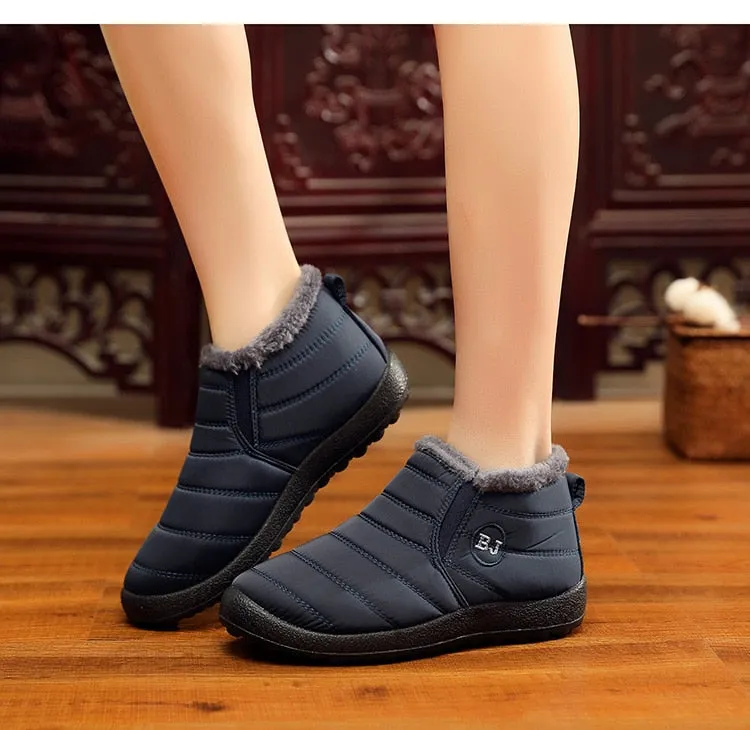 Winter Casual Shoes Women Warm Fur Ankle Sneakers