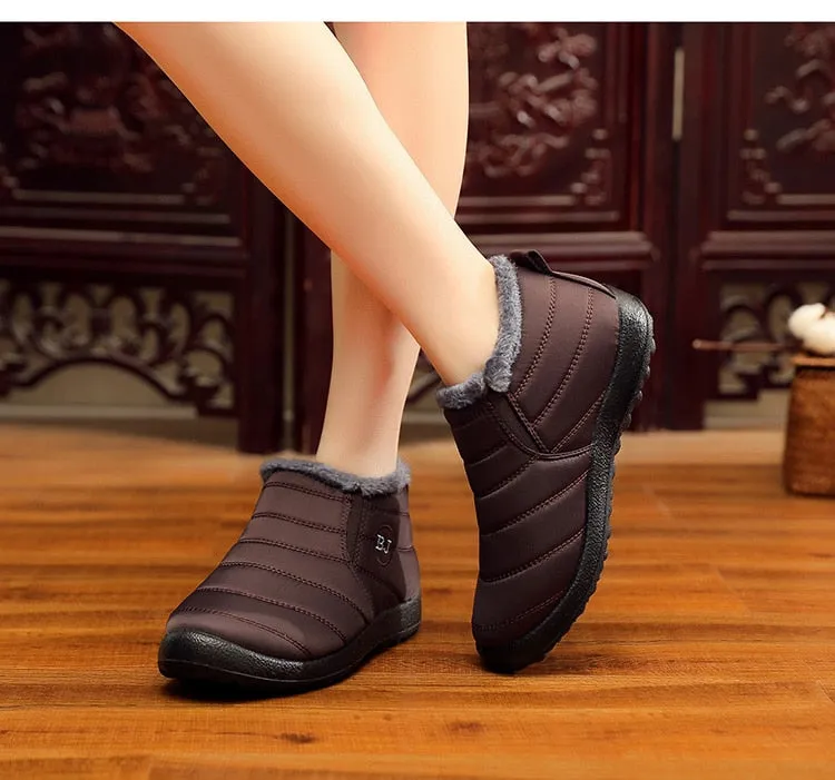 Winter Casual Shoes Women Warm Fur Ankle Sneakers