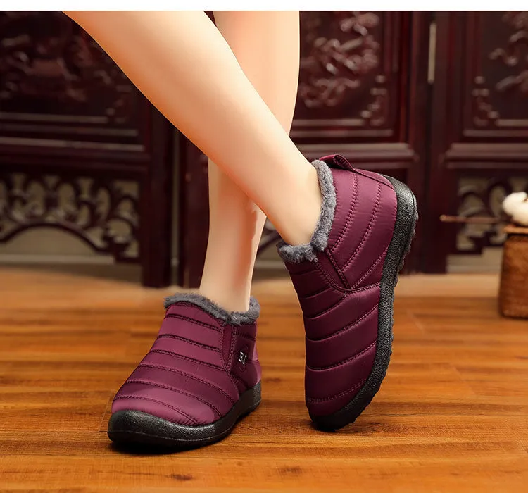 Winter Casual Shoes Women Warm Fur Ankle Sneakers