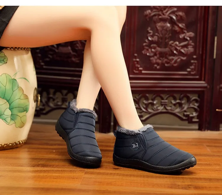 Winter Casual Shoes Women Warm Fur Ankle Sneakers