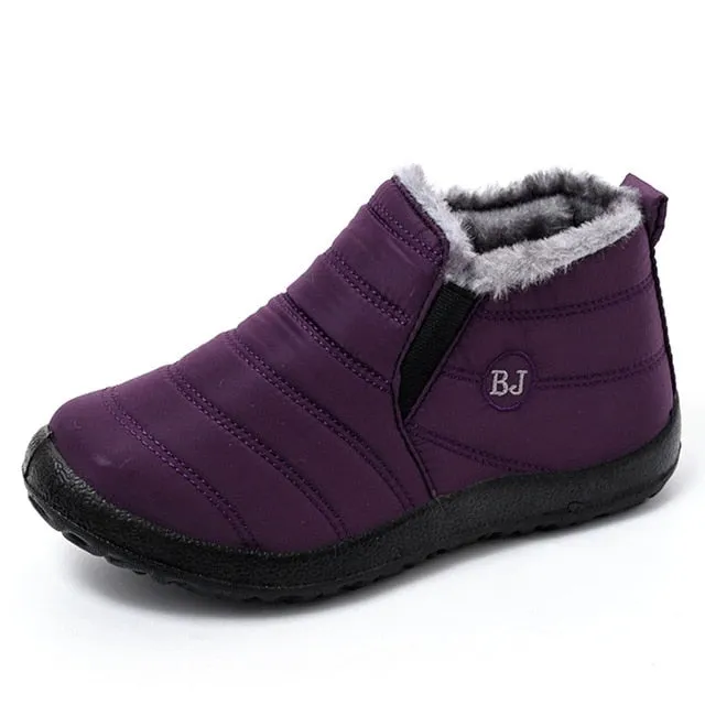 Winter Casual Shoes Women Warm Fur Ankle Sneakers