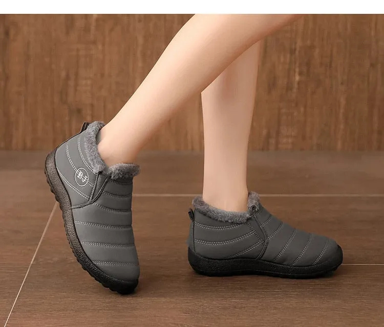 Winter Casual Shoes Women Warm Fur Ankle Sneakers