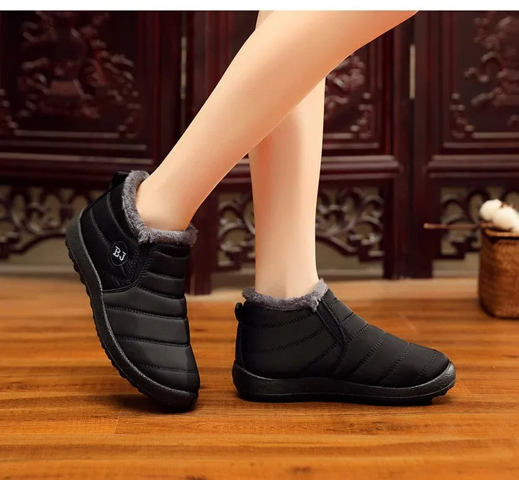 Winter Casual Shoes Women Warm Fur Ankle Sneakers