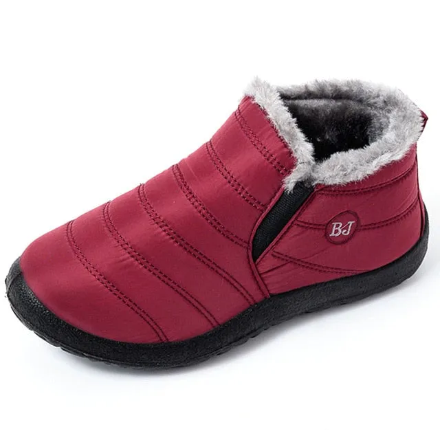 Winter Casual Shoes Women Warm Fur Ankle Sneakers
