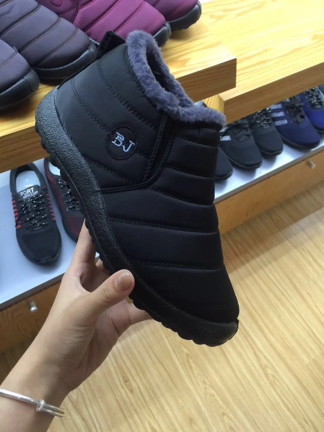 Winter Casual Shoes Women Warm Fur Ankle Sneakers