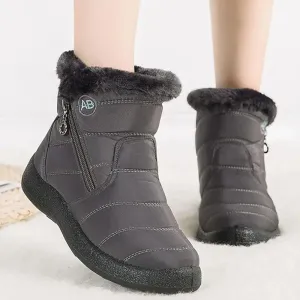 Winter Waterproof Womens Boots Elegant Cotton Fabric Soft Comfortable Warm Design For Women