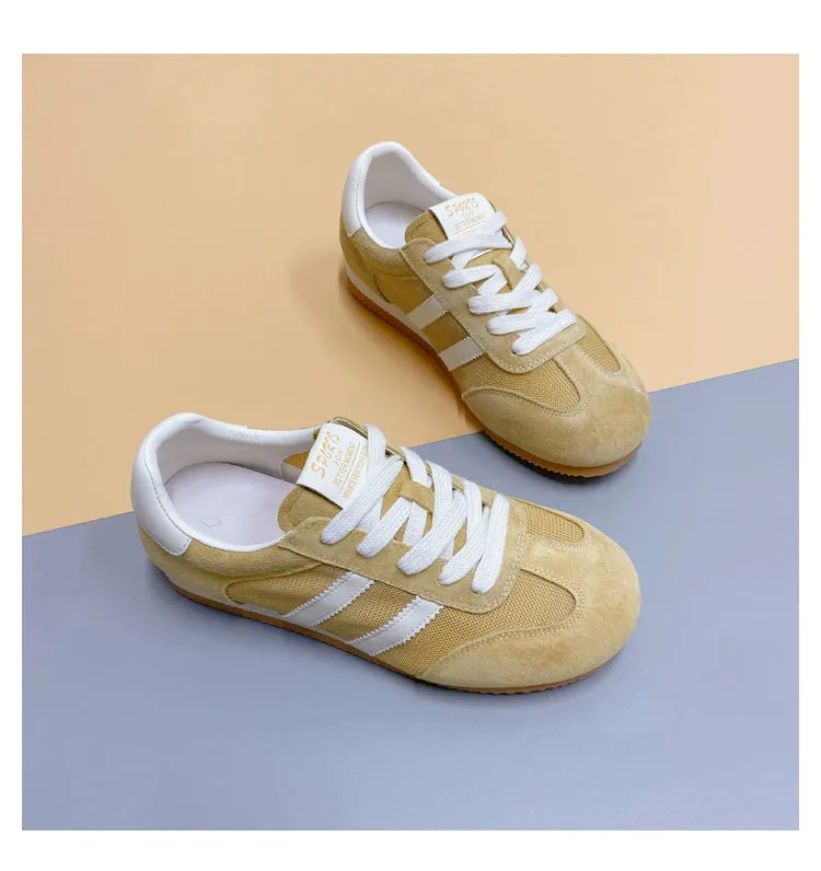 Women Plus Size Breathable Mesh Suede Breathable Casual Sneakers