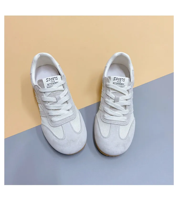 Women Plus Size Breathable Mesh Suede Breathable Casual Sneakers