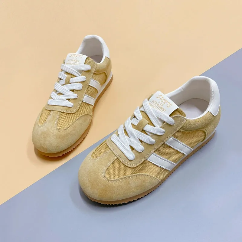 Women Plus Size Breathable Mesh Suede Breathable Casual Sneakers