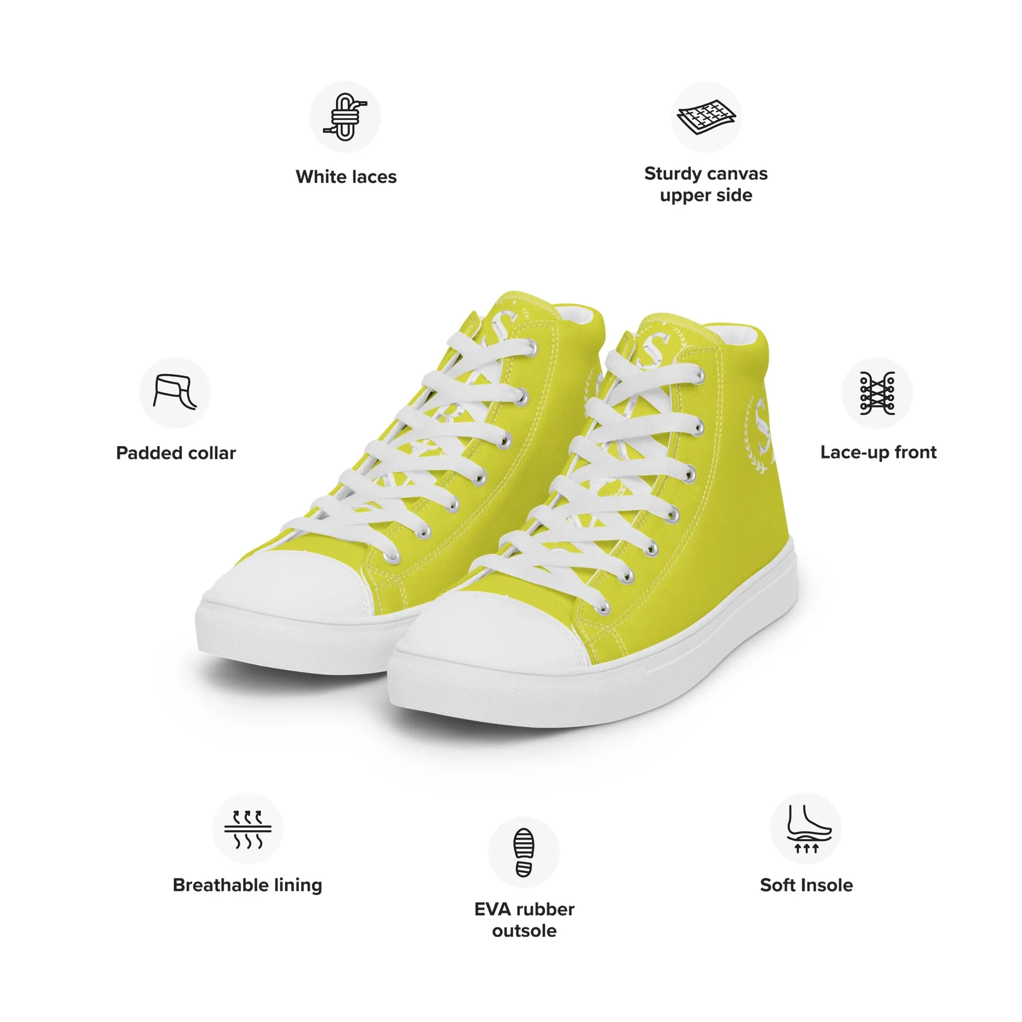 Women’s high top canvas shoes