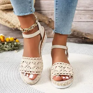 Women's Luxury Platform Sandals – Summer Casual Flat Designer Sandals