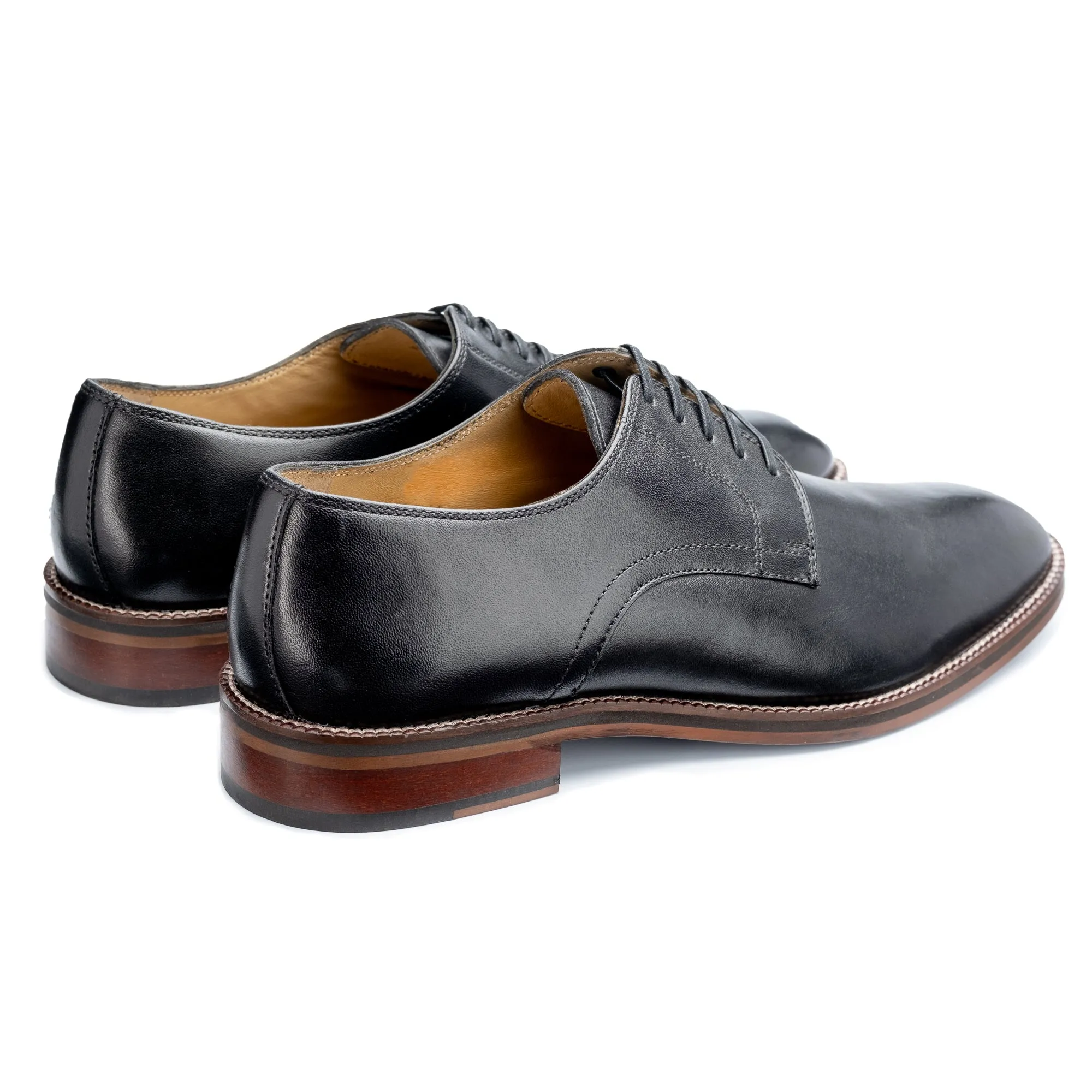 Woodcote Black Derby Shoes