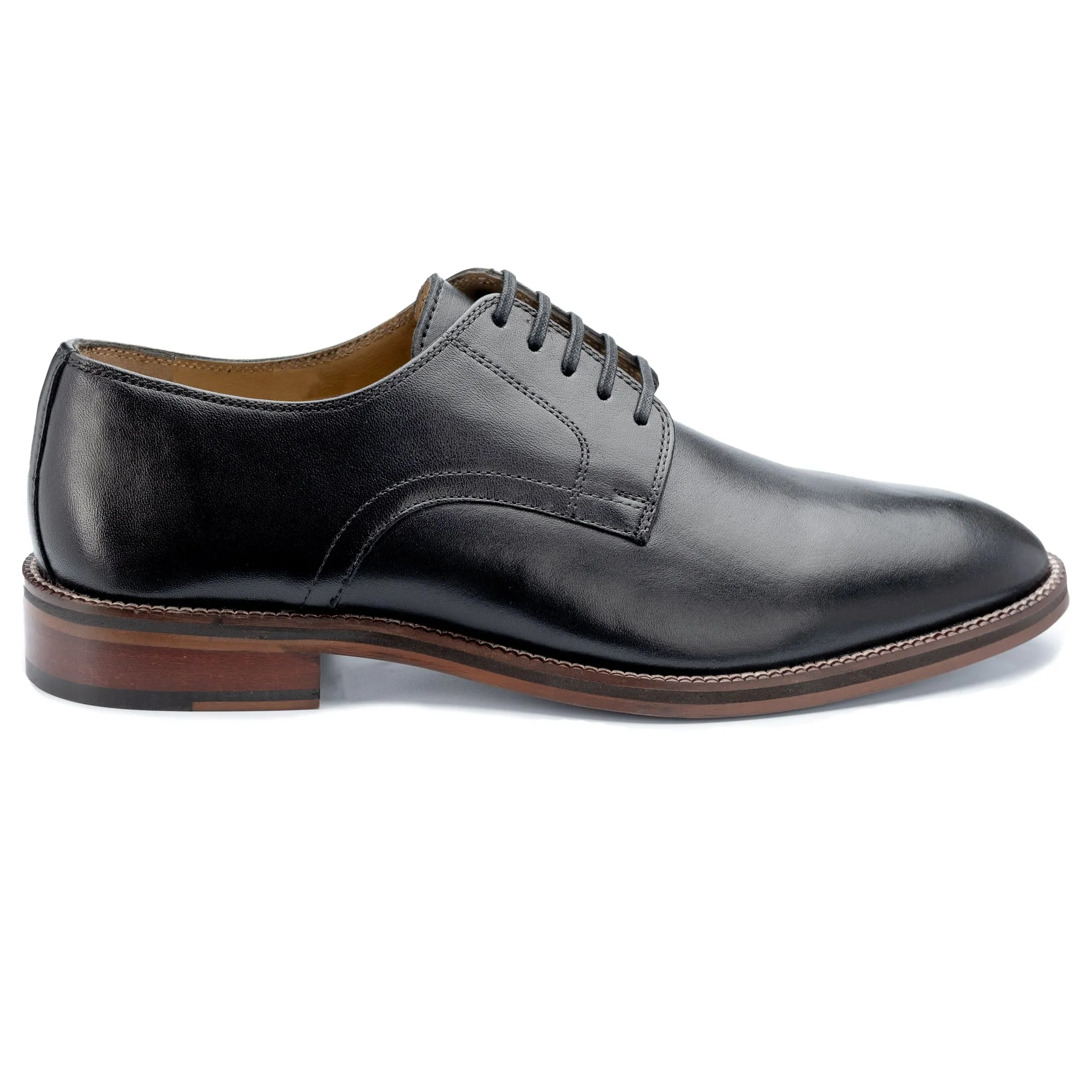 Woodcote Black Derby Shoes