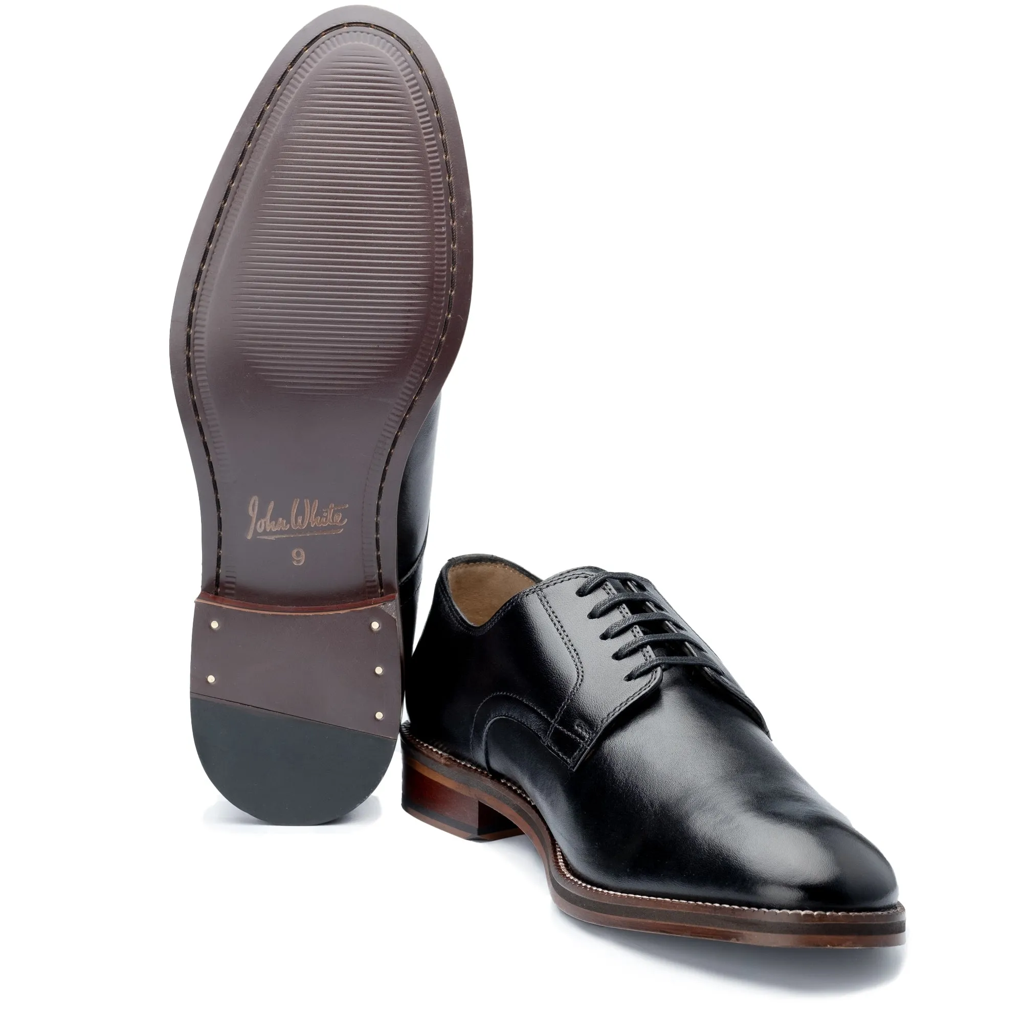 Woodcote Black Derby Shoes