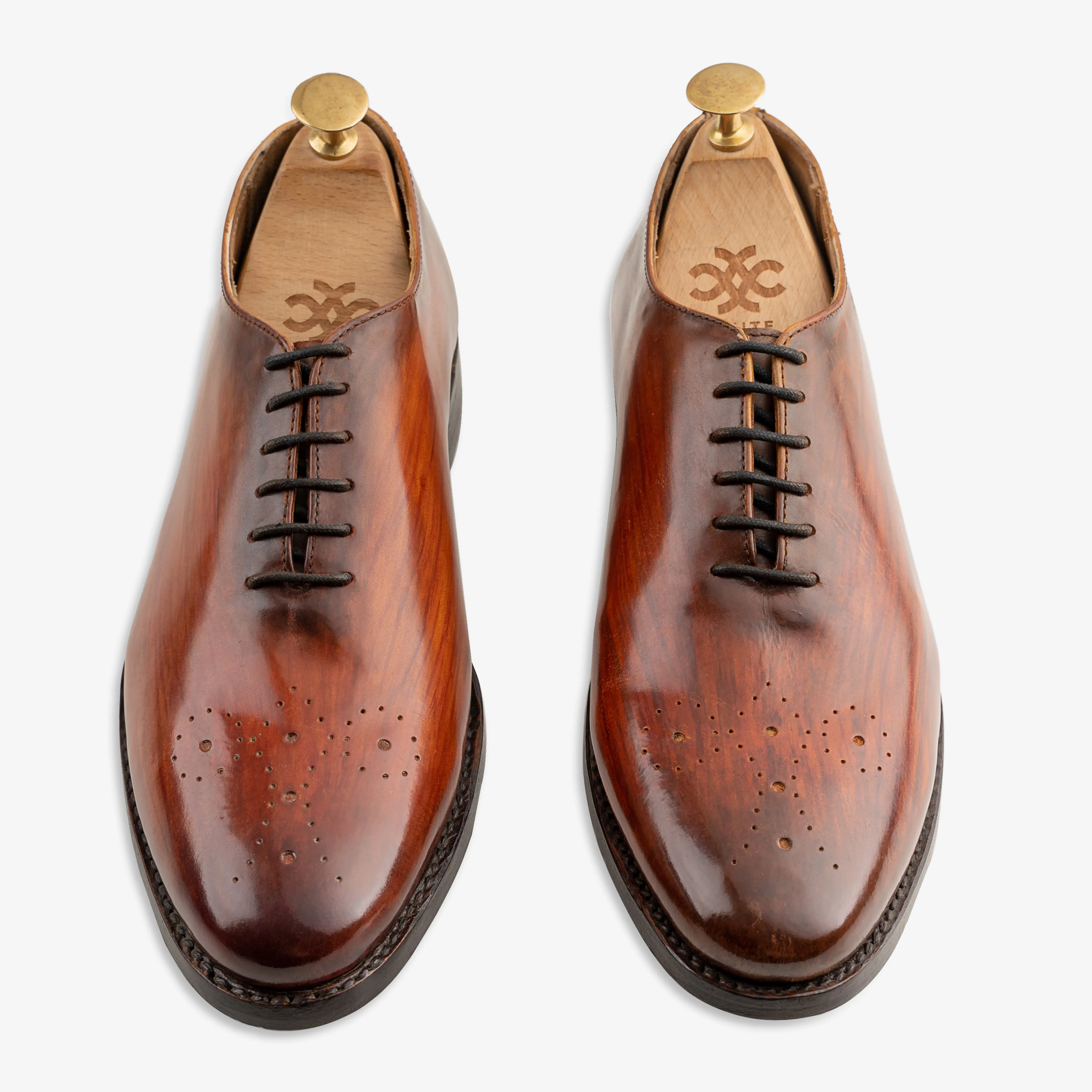 Wooden Brown Wholecut Oxfords - Made to Order