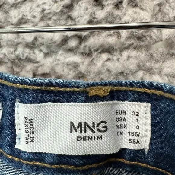 Y2K MNG Women's Straight Leg Jeans Size 1 High Rise 90s Grunge Vintage Americana