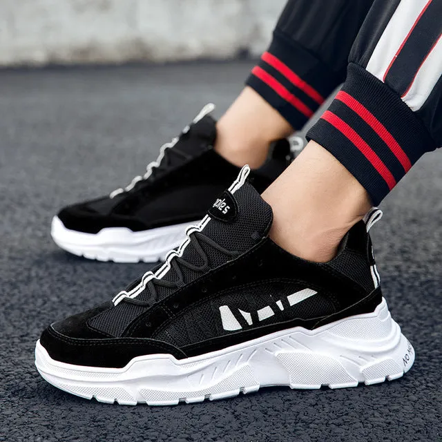 YRRFUOT Men's Fashion Sneakers Autumn New Thick bottom Man Casual Shoes Brand Outdoor Light Non-slip Flats Shoes Hard-Wearing 44