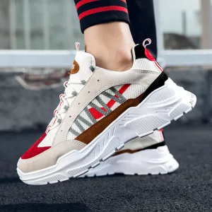 YRRFUOT Men's Fashion Sneakers Autumn New Thick bottom Man Casual Shoes Brand Outdoor Light Non-slip Flats Shoes Hard-Wearing 44